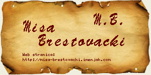Miša Brestovački vizit kartica